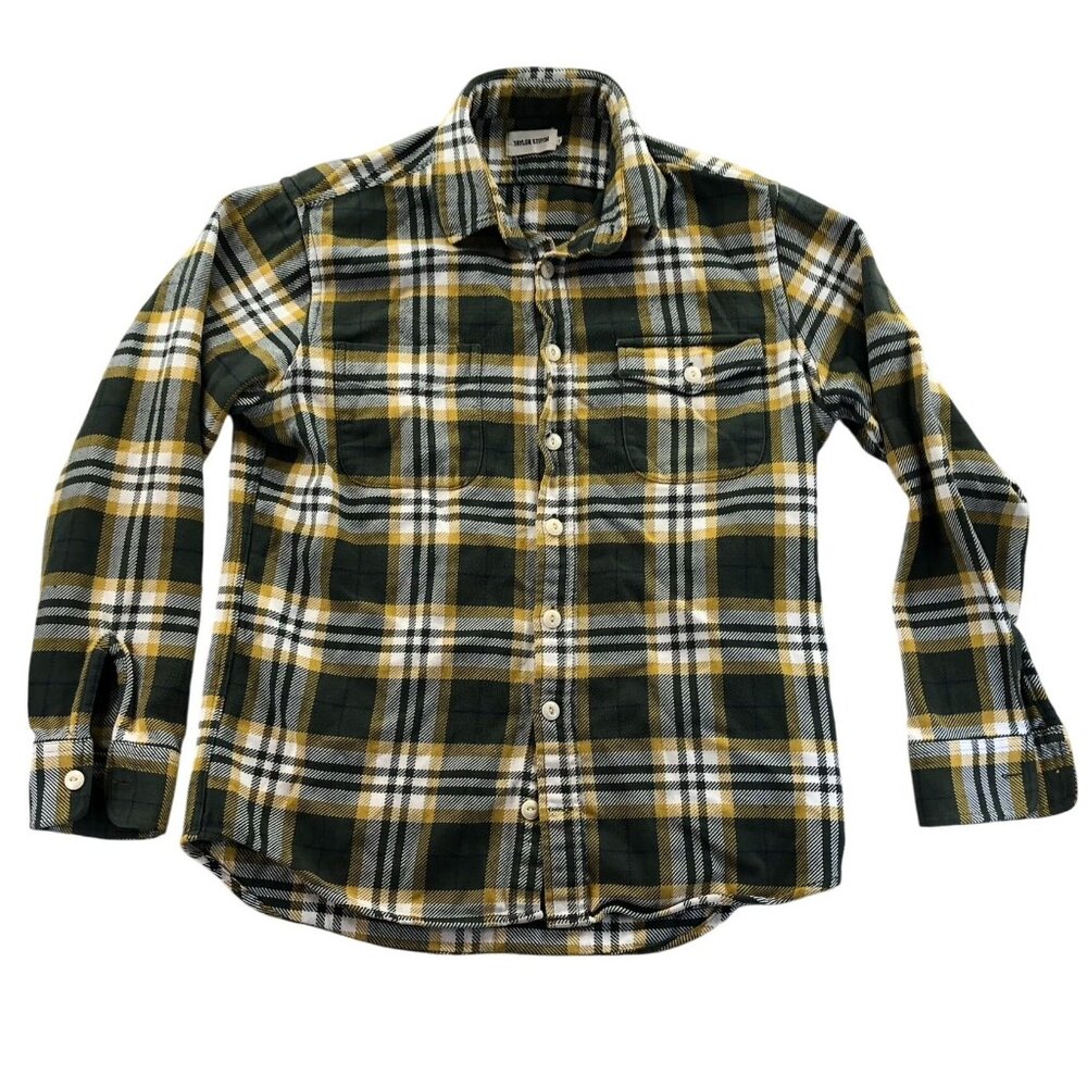 Taylor Stitch Plaid Shirt in Green and Yellow